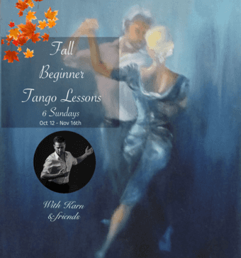 Fall Beginner Tango Lessons: 6 Sundays in Palo Alto 1