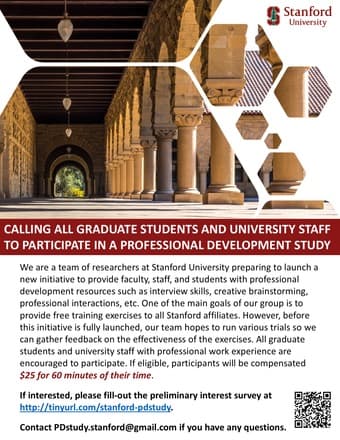 Professional Development Study: $25 for 60 minutes! 1