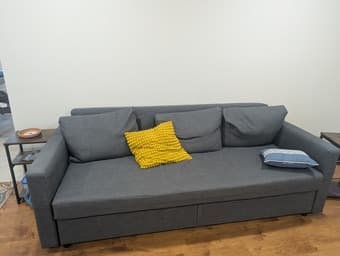 Free couch which also turns into a bed, less than one year old 1