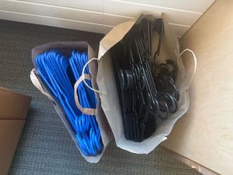 60+ hangers (solid black and solid blue) 1