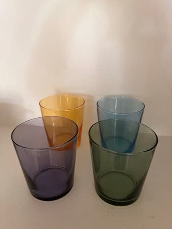 Ikea colorful glasses set of 4 1