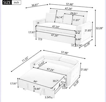 Moving Out - Fold Out Couch (Quite New) 3