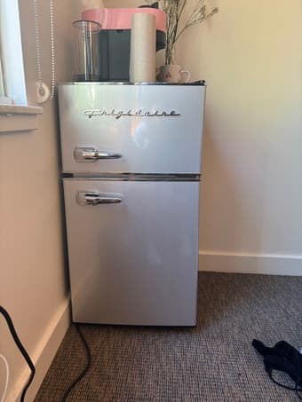 Frigidaire 2 Door Retro Fridge Silver 1