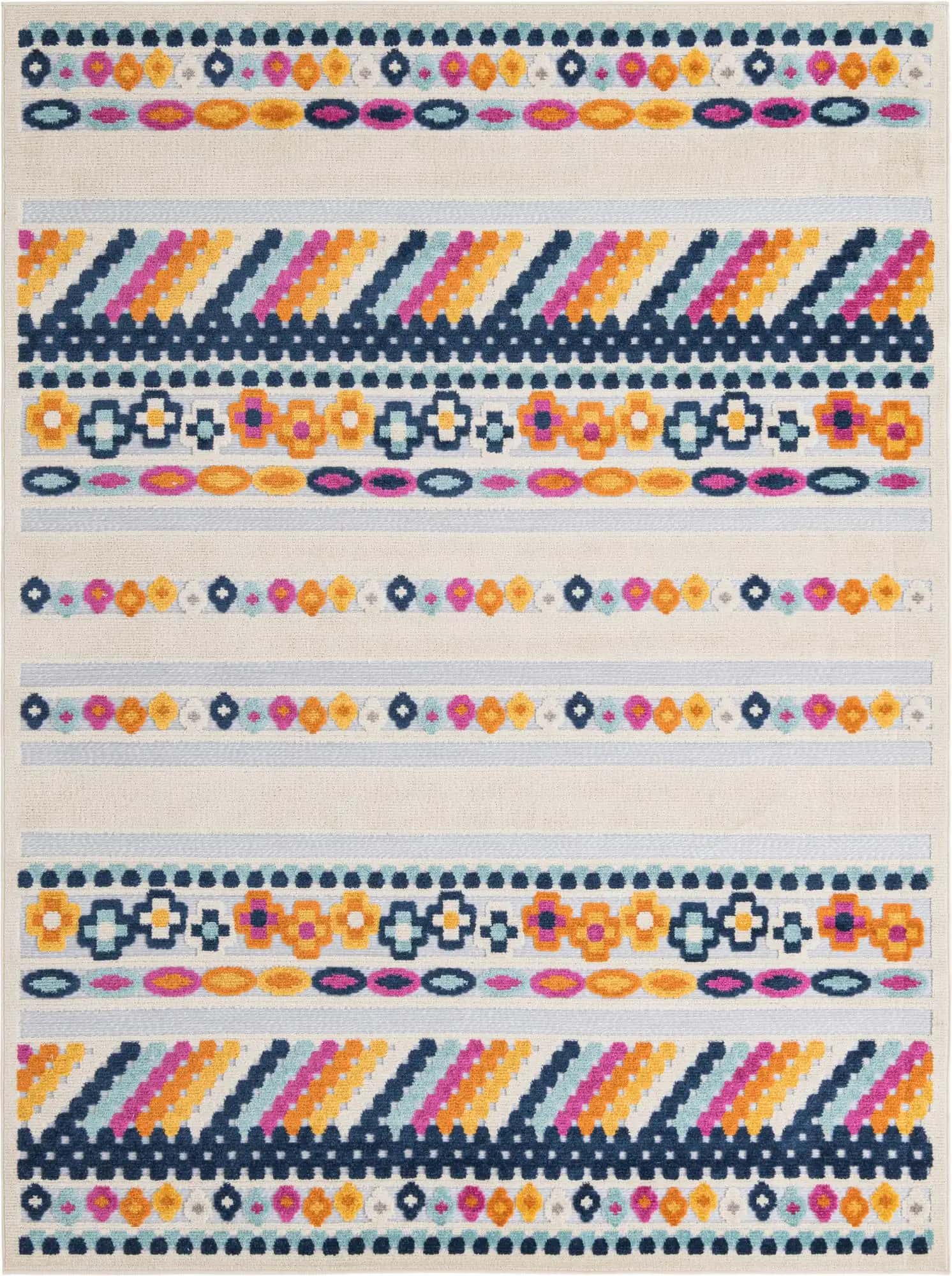 7 x 10 ft easy-clean Aruba rug, includes rug pad 1