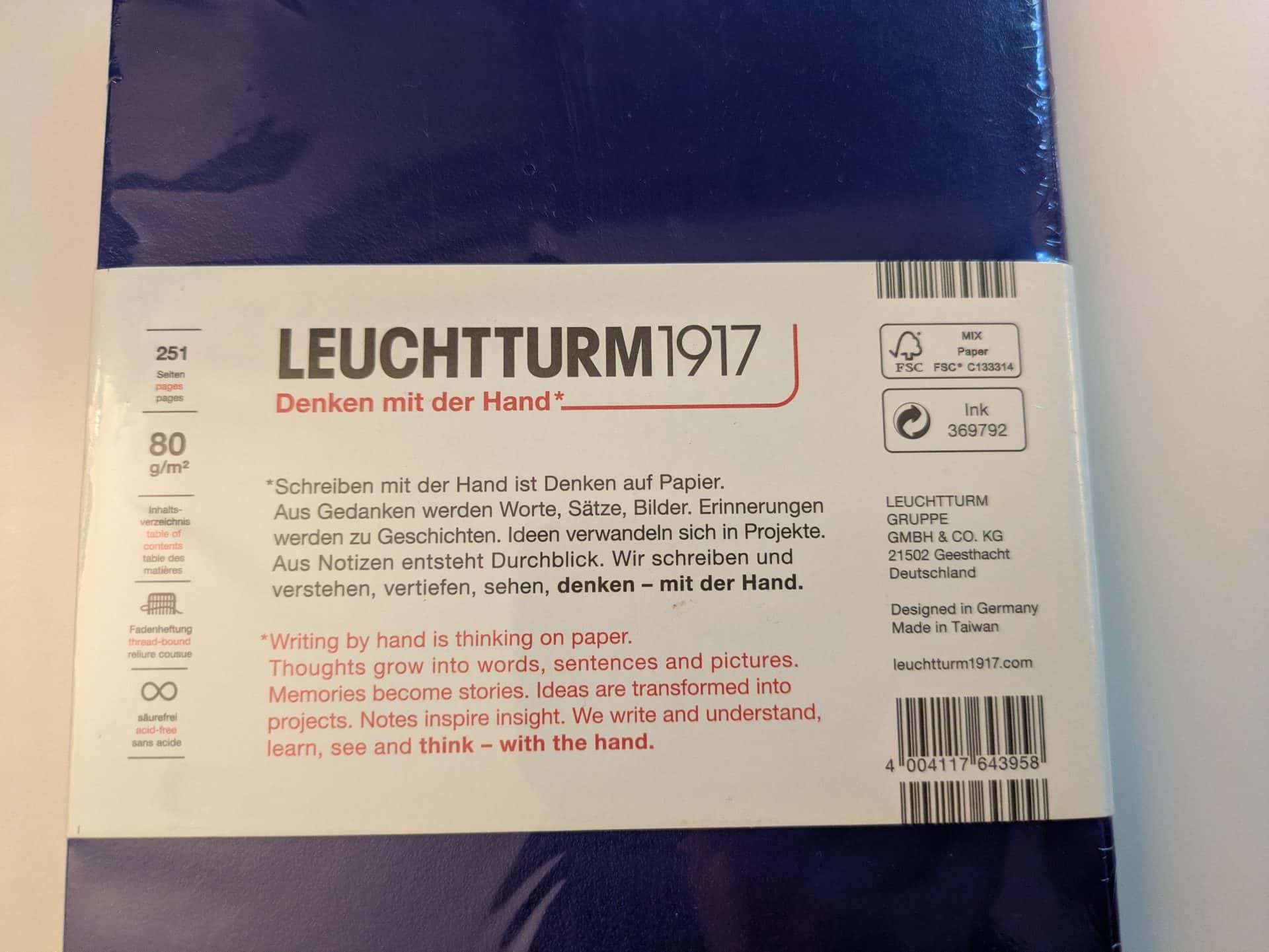 Lechtturm dotted notebook (A5 Medium, Ink Blue) 1
