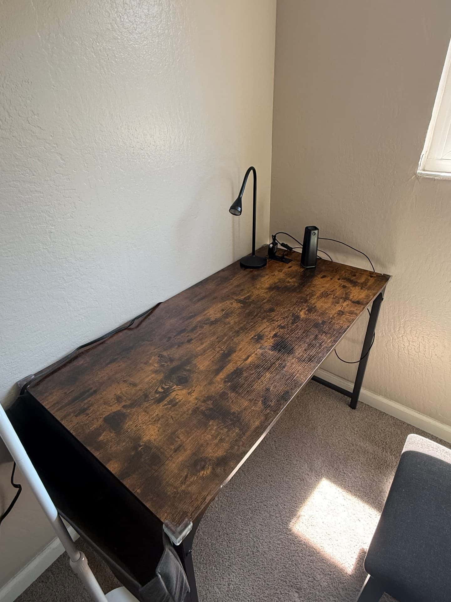 Complete Study Setup: 47" Rolanstar Computer Desk (with Power Outlets) + IKEA LED Work Lamp 1