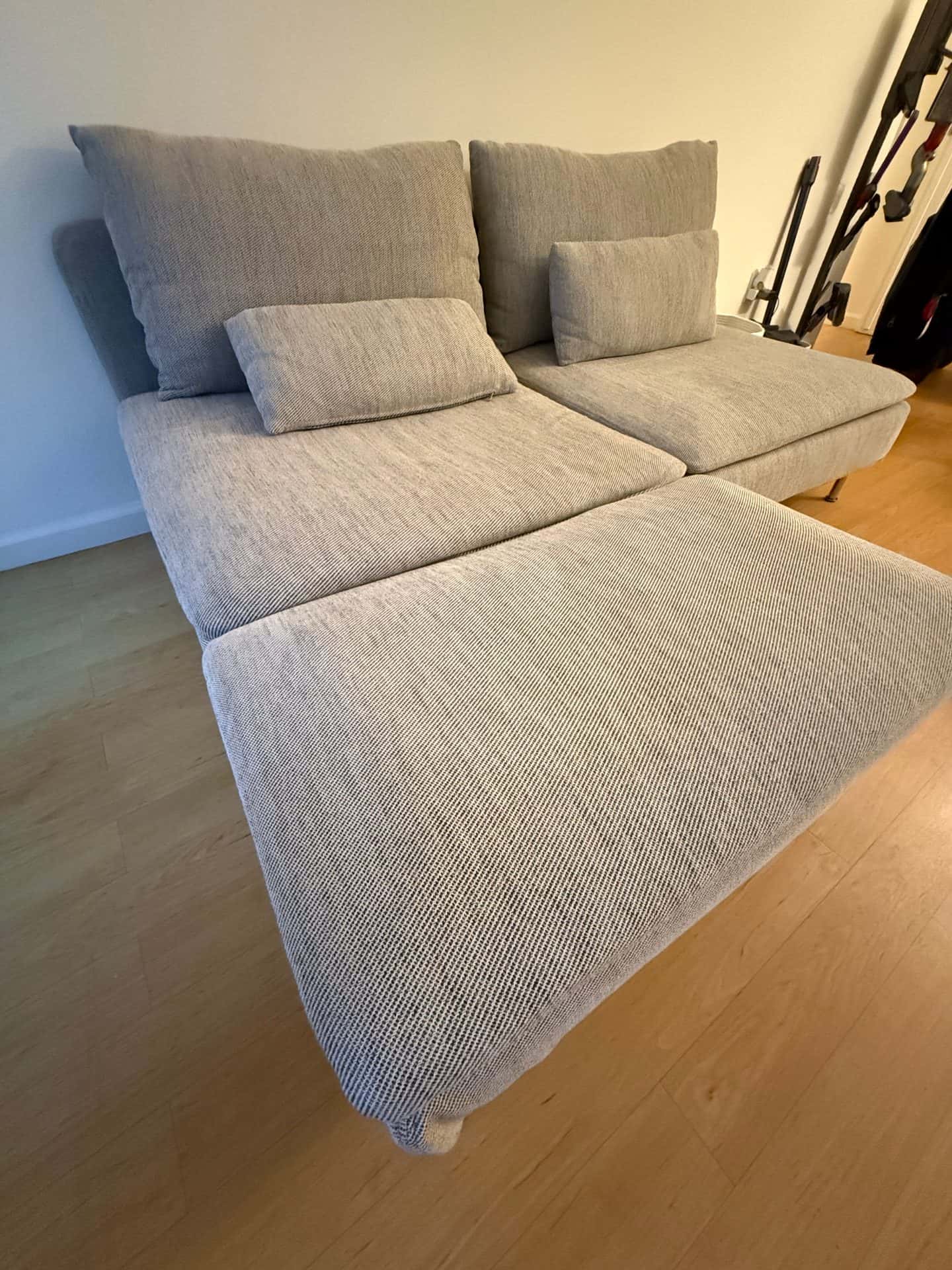 IKEA SÖDERHAMN Loveseat with Chaise (Viarp Beige/Brown) 1