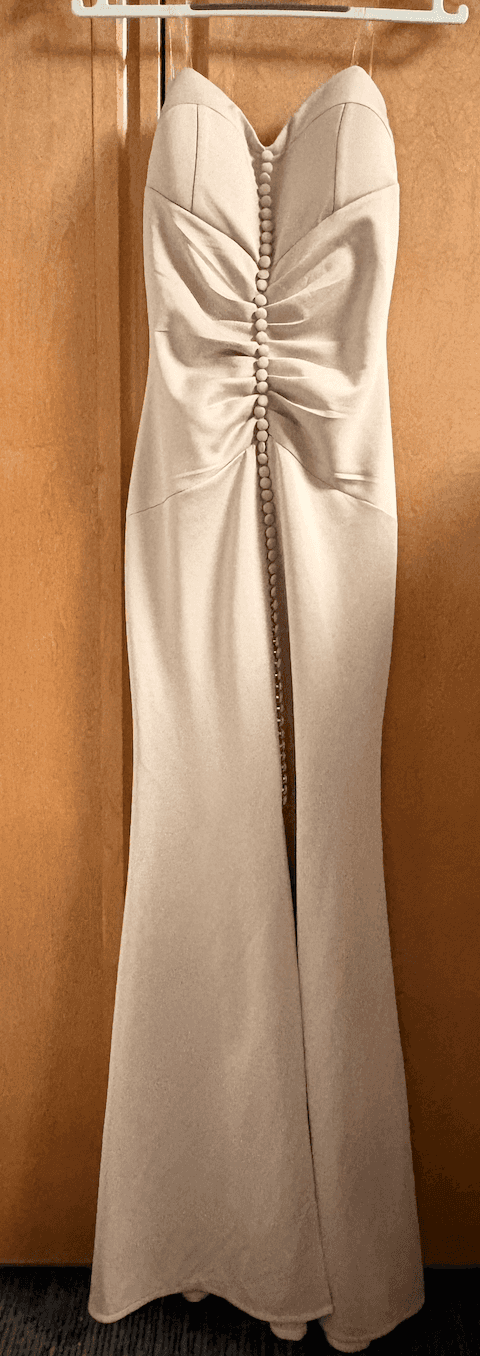 Champagne formal dress, worn once, in excellent condition 1