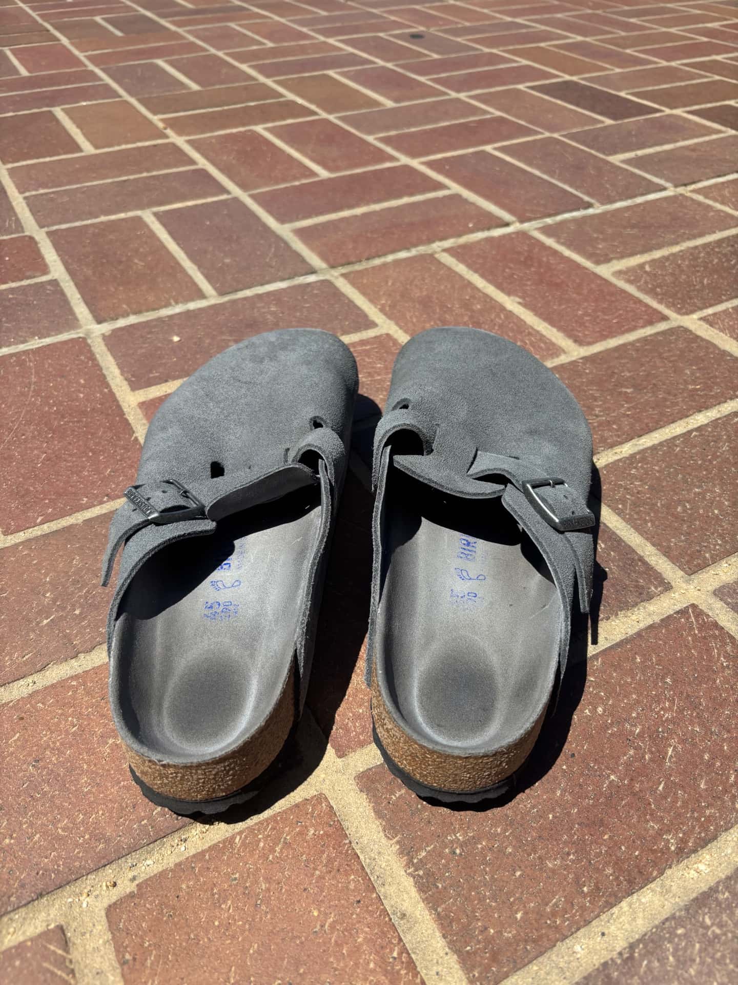 Birkenstock Boston Clogs EU 39 Gray Suede 1