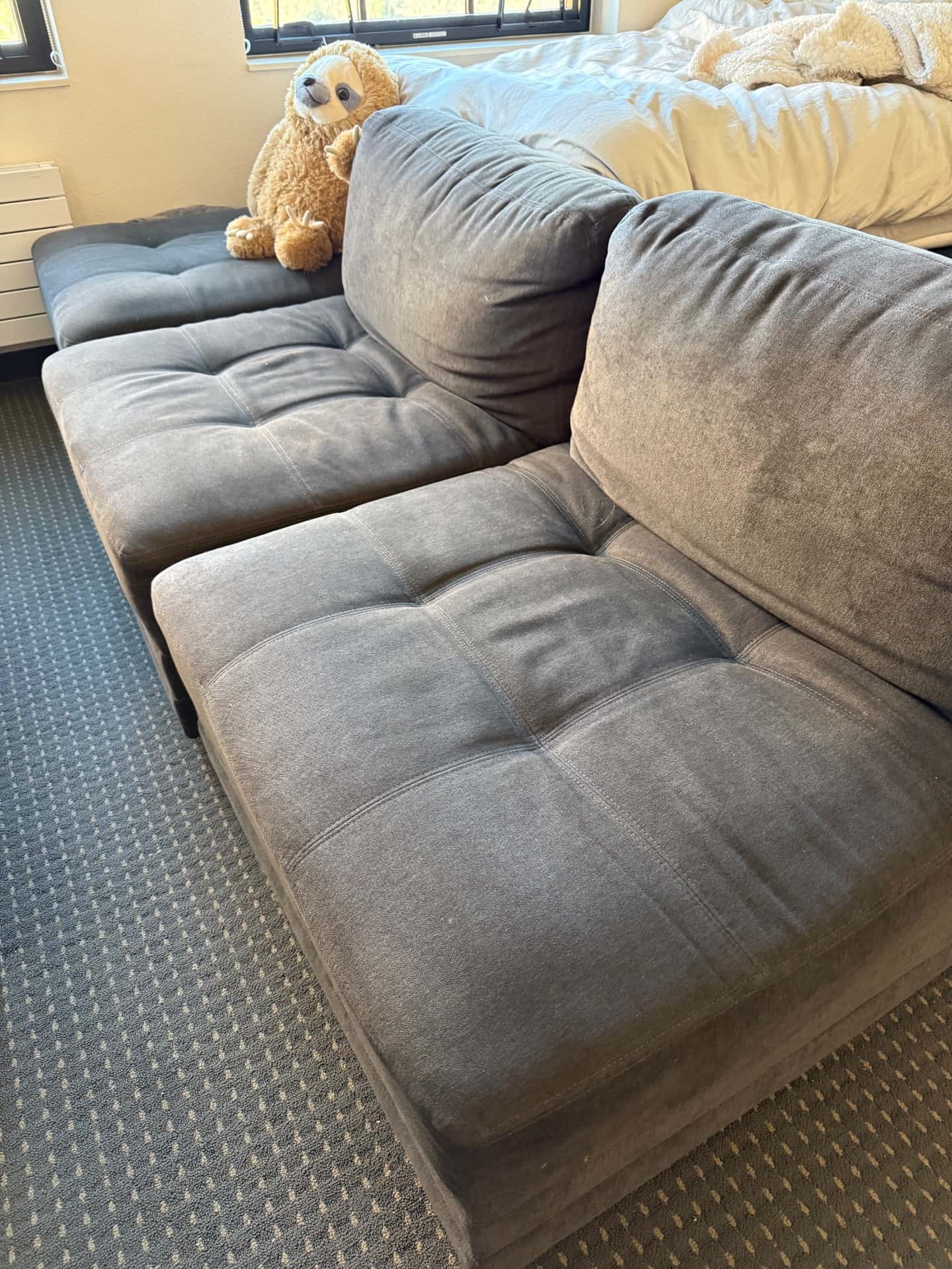 Comfy grey sofa 1