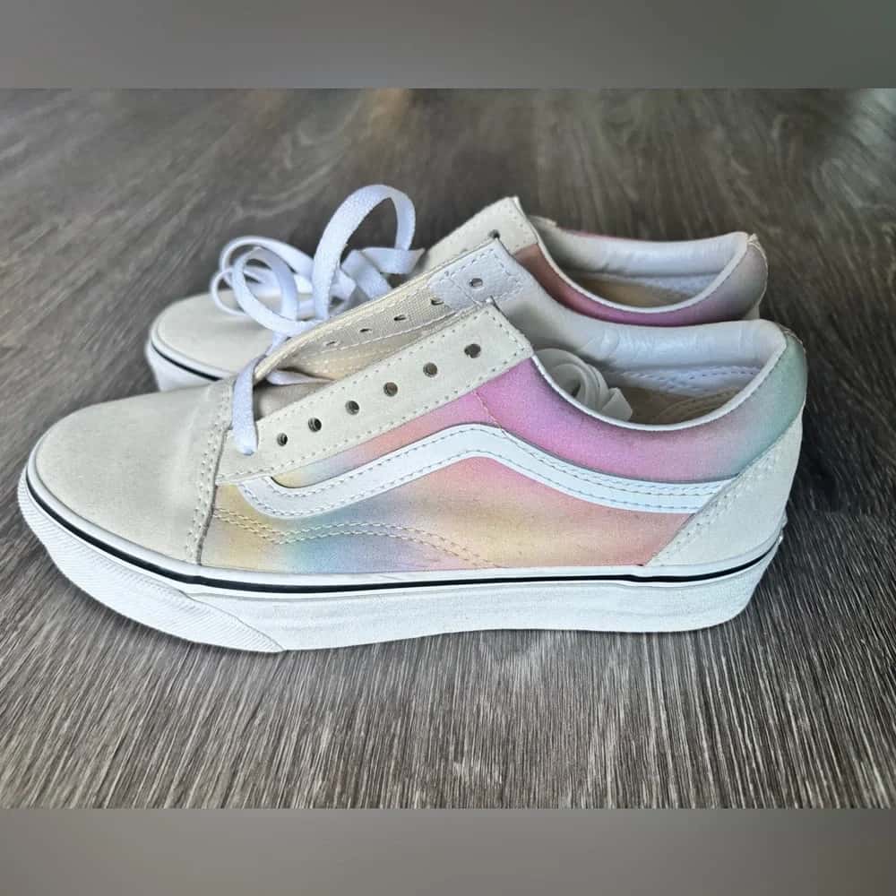 Vans Old Skool multicolor pastel rainbow ombré tie dye sneakers 1