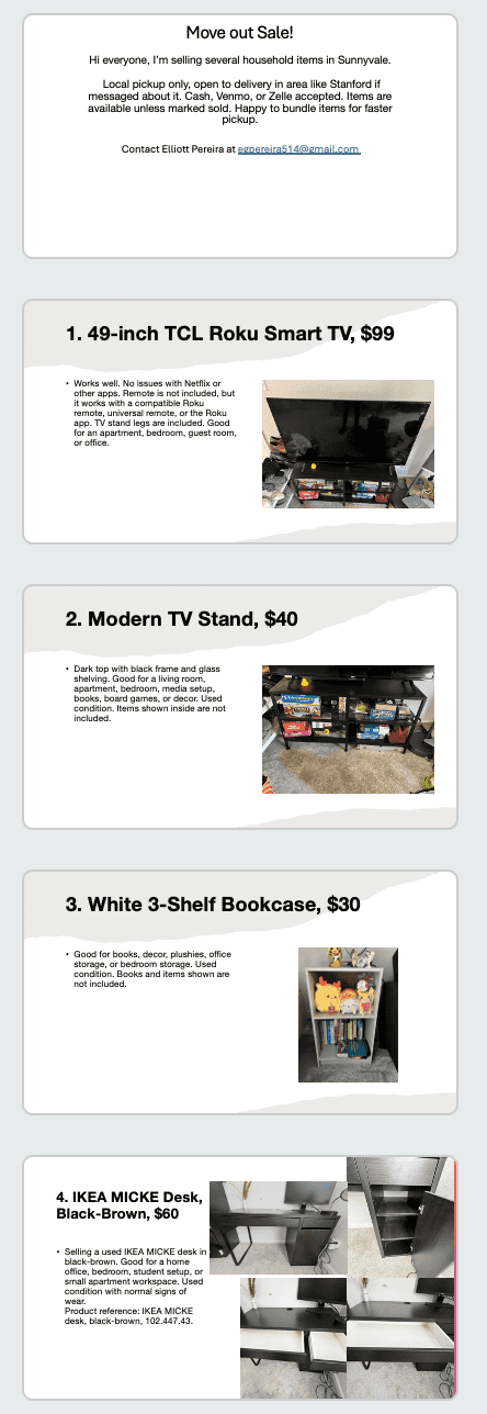 Move out Sale 1