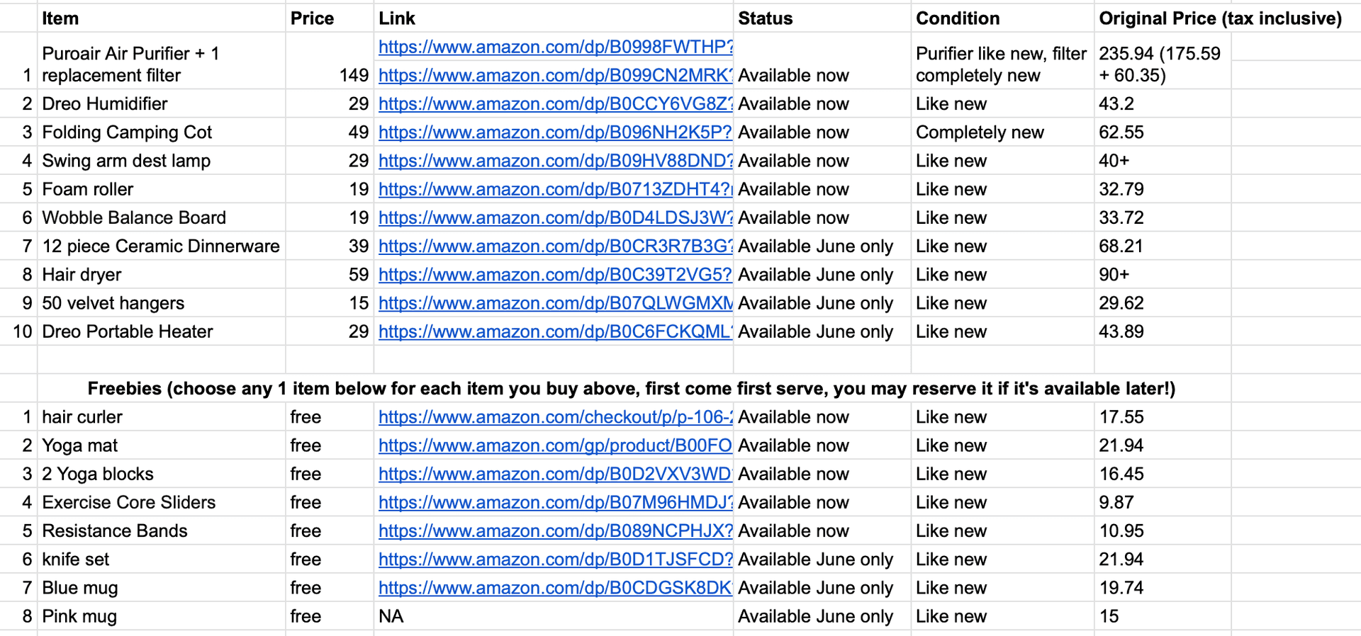 Move Out: Items to Give Away and Sell 1