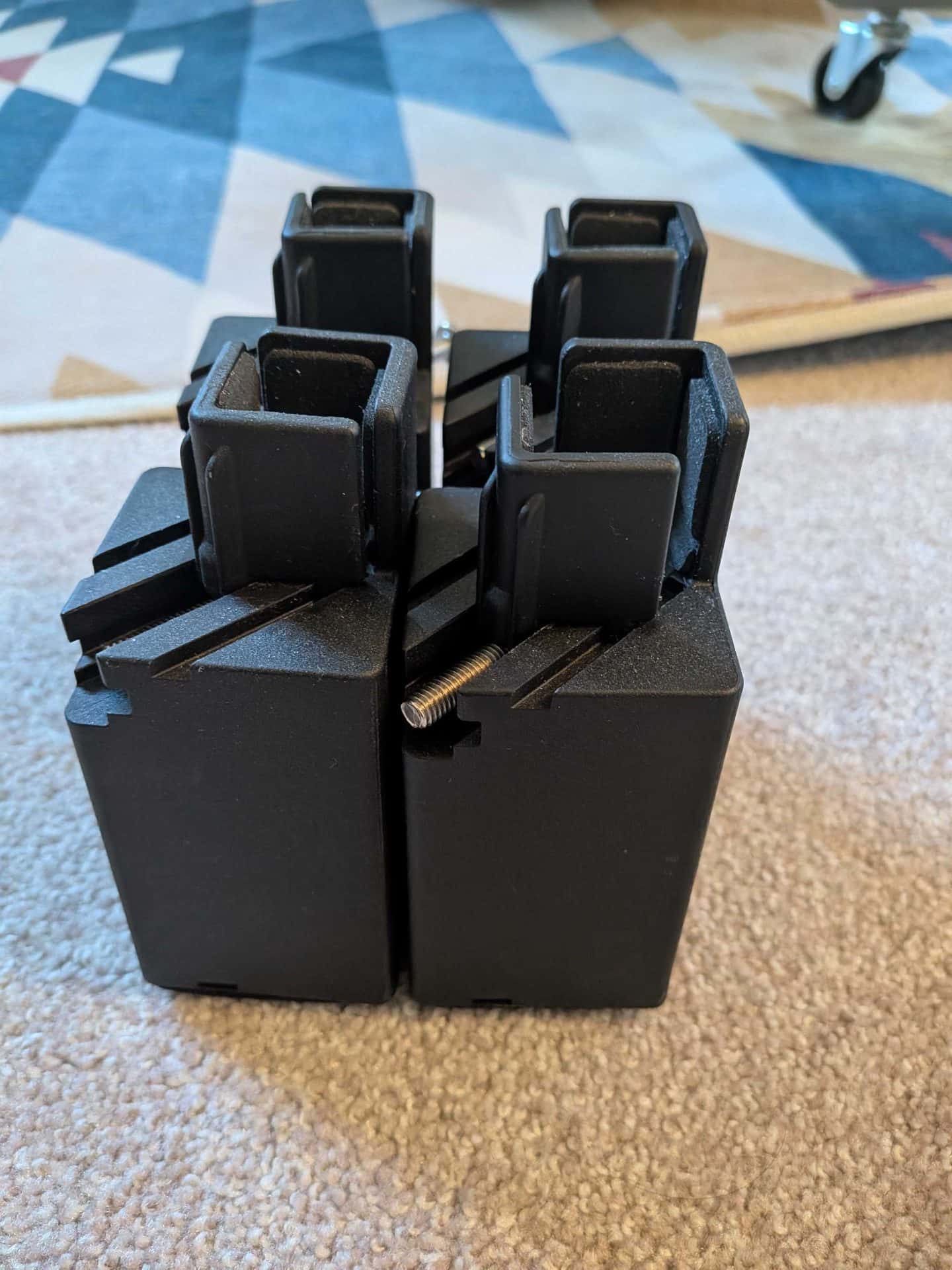 Width Adjustable Furniture Risers - Set of 4 1